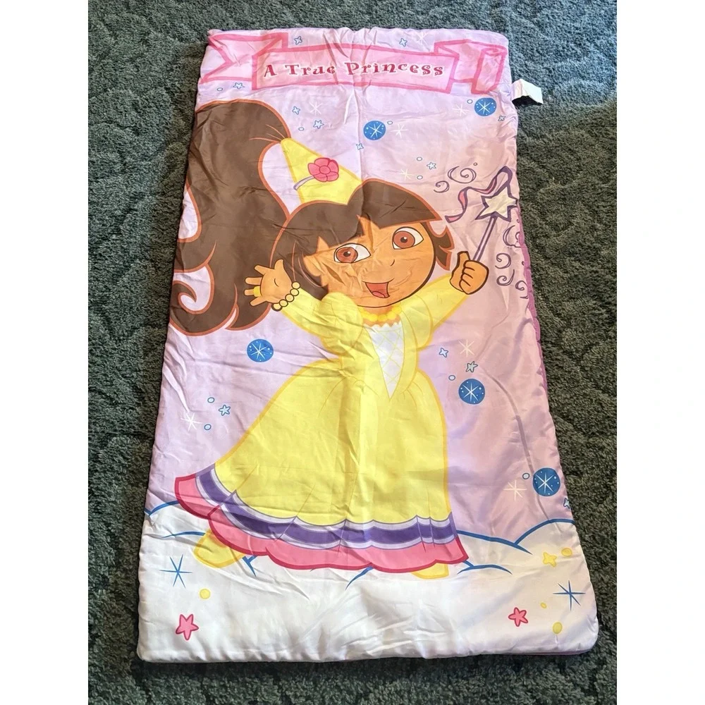 Dora The Explorer VTG‎ Sleeping Bag True Princess Bright Colors 30 By 57 EUC